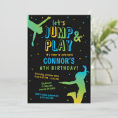 Invitation Boys Jump Anniversaire Trampoline Park Invitatiati (Debout devant)