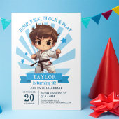Invitation Boy's Karate Martial Arts fête d'anniversaire