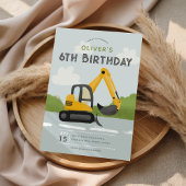 Invitation Boys mignon Anniversaire de enfant de construction
