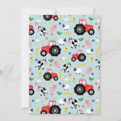 Invitation Boys mignon ferme rustique Baby shower tracteur ro (Dos)