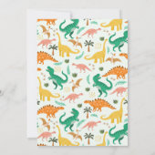Invitation Boys mignonne Jungle Dinosaur Enfants 5e anniversa (Dos)