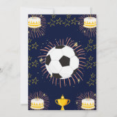 Invitation Boys Modern Blue Sports Anniversaire de enfant Inv (Dos)