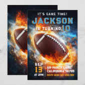 Invitation Boys Modern Blue Sports Kids Birthday  (Devant / Derrière)