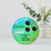 Invitation Boys neon BOWLING BALL bowling Glow fête d'anniver (Debout devant)