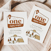 Invitation Boy's One Happy Camper Boho Explorer 1er anniversa