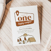Invitation Boy's One Happy Camper Boho Explorer 1er anniversa