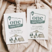 Invitation Boy's One Happy Camper Park Explorer 1er anniversa