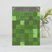 Invitation Boys Pixel Gamer fête d'anniversaire (Debout devant)