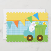 Invitation Boys Printemps Pâques Fête de l'Anniversaire Bunny (Dos)