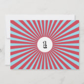 Invitation Boys Red Blue Greatest Show Circus Billets Anniver (Dos)