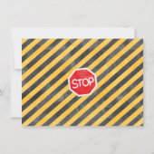 Invitation Boys Road Construction Arrêt La circulation Annive (Dos)