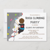 Invitation Boys Rock Escalade fête d'anniversaire (Devant)