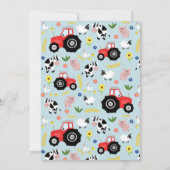 Invitation Boys Rustic Farm Tractor Baby shower virtuel (Dos)