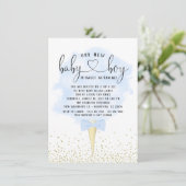 Invitation Boys Sip Voir Cotton Candy Baby shower (Debout devant)