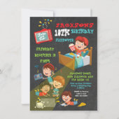 Invitation Boys Sleepover Fête d'anniversaire Stwood (Devant)