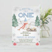 Invitation Boys Snowman Winter Onederland Anniversaire (Debout devant)
