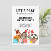 Invitation Boys Sports Balls Athletic All Star Anniversaire d (Debout devant)