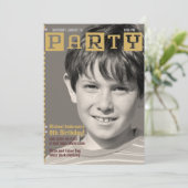 Invitation Boys Tech Magazine Photo Anniversaire (Debout devant)