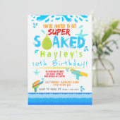 Invitation Boys Water Gun Water Balloon Fête de natation Anni (Debout devant)