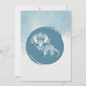 Invitation Boys Watercolor Triceratops Dinosaur 1er anniversa (Dos)