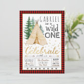 Invitation Boys Wild One Tribal TeePee Première fête d'annive (Debout devant)