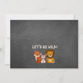 Invitation Boys Wild Safari Animaux 1er Anniversaire Invitati (Dos)