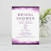 Invitation Boysenberry Purple Aquarelle Fête des mariées mode (Debout devant)