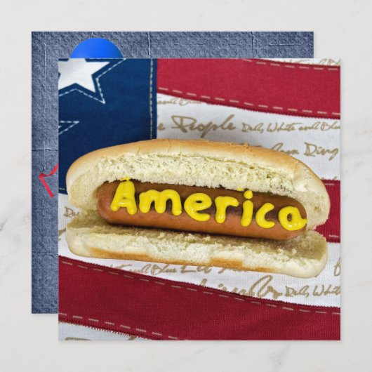 Invitation BQ américain (Devant / Derrière)