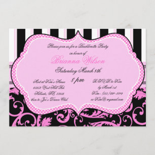 Invitation Bra and Panty Size Bachelorette Party