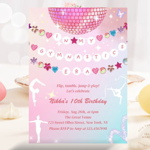 Invitation Bracelet d'amitié à mon ère de gymnastique