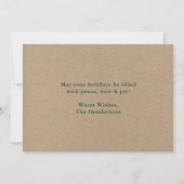 Invitation Bracelet Script photo Merry Christmas Card Kraft (Dos)