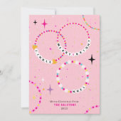 Invitation Bracelets d'amitié rose Noël Photo (Devant)