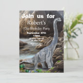 Invitation Brachiosaurus, Anniversaire Dinosaure, (Debout devant)