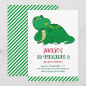 Invitation Brachiosaurus Enfants Jurassique Anniversaire Invi (Devant / Derrière)