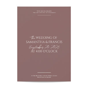 Invitation Bradford Modern Photo et Mariage de typographie