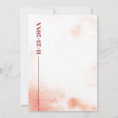 Invitation Branche aquarelle et lune mariage japonais (Dos)