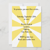 Invitation Branche de brunch idiot avec bacon vampire et œuf (Dos)