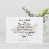 Invitation Branche de cornouiller rose (Debout devant)