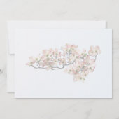 Invitation Branche de cornouiller rose (Dos)