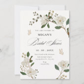 Invitation Branche de fleurs douche de mariée (Devant)