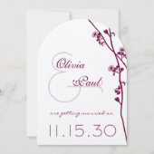 Invitation Branche de fleurs sauvages de prunier Mariage à sa (Devant)
