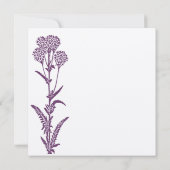 Invitation Branche de fleurs sauvages violettes pour mariage  (Dos)