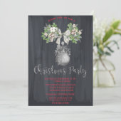 Invitation Branche de l'aquarelle, fête de Noël du bal (Debout devant)