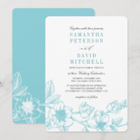 Branche de Magnolia florale | bleu pâle | MARIAGE