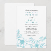 Branche de Magnolia florale | bleu pâle | MARIAGE