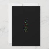 Invitation Branche de mûre botanique joyeuse fête de Noël (Dos)