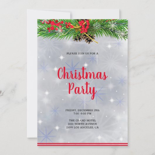 Invitation Branche de Noël (Devant)