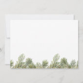 Invitation Branche de pin verte avec décorations de Noël (Dos)
