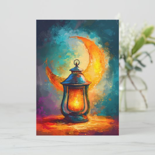 Invitation Branche de ramadan Abstraite Crescent d'intégratio (Debout devant)