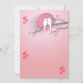 Invitation Branche des Coeurs rose et rouge Saint-Valentin (Dos)